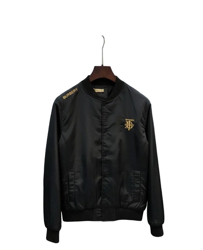 Ultra-light satin and fiber jacket Black خفيف