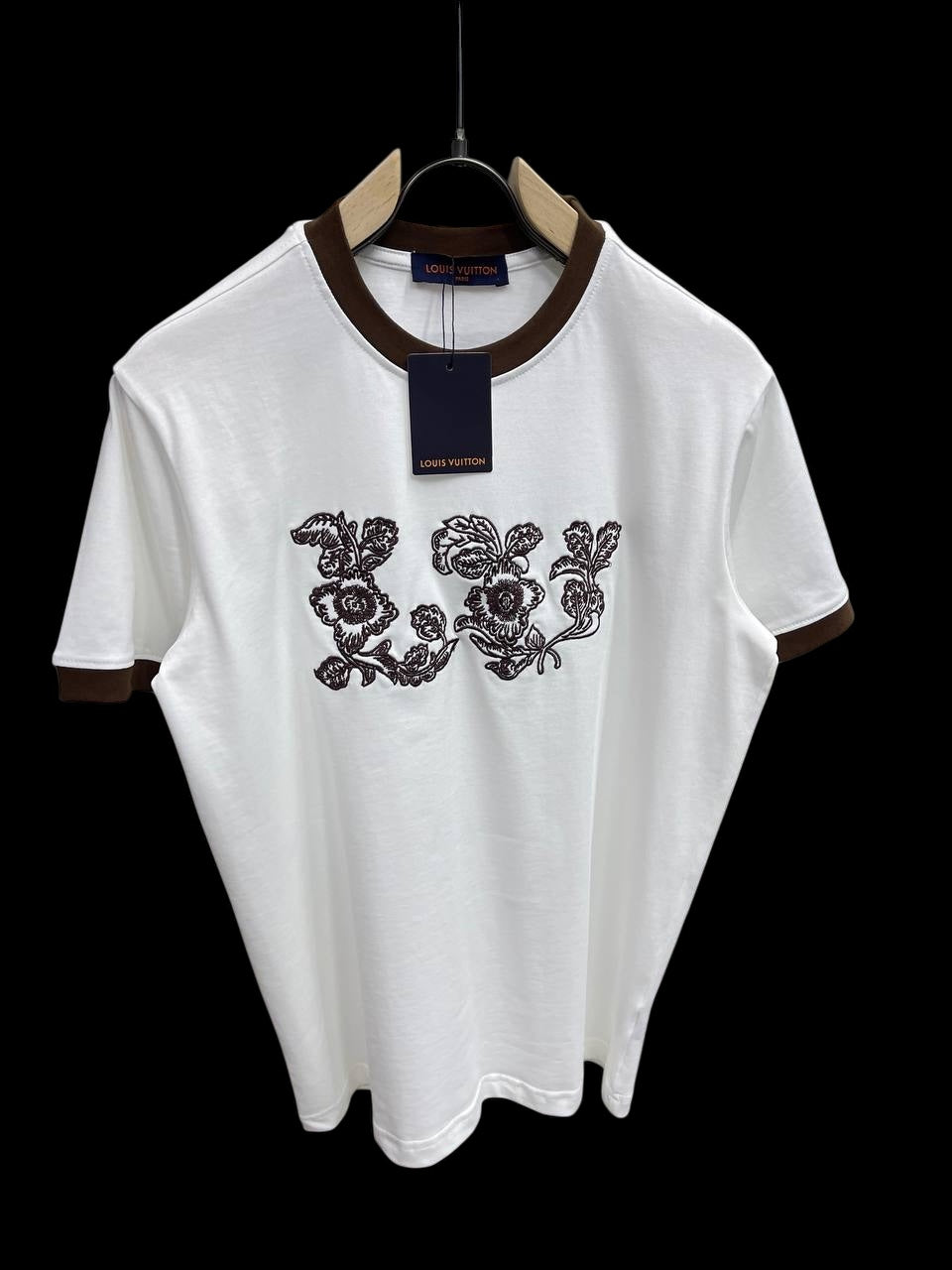 Louis Vuitton Floral Embroidered T-Shirt – White