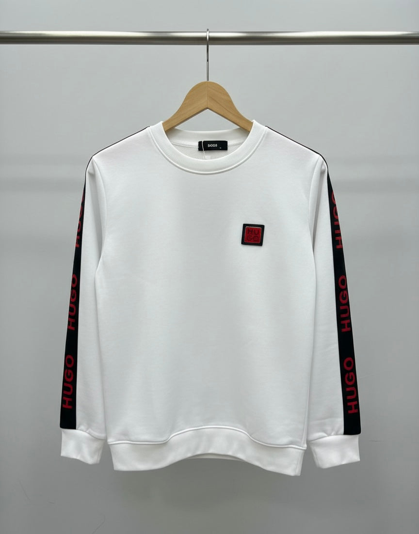 HUGO Logo Tape Crewneck Sweatshirt