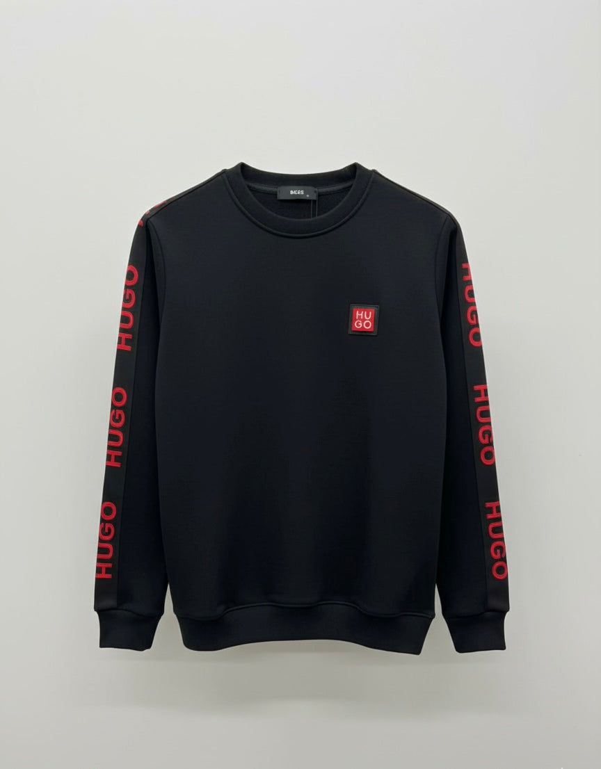 HUGO Logo Tape Crewneck Sweatshirt