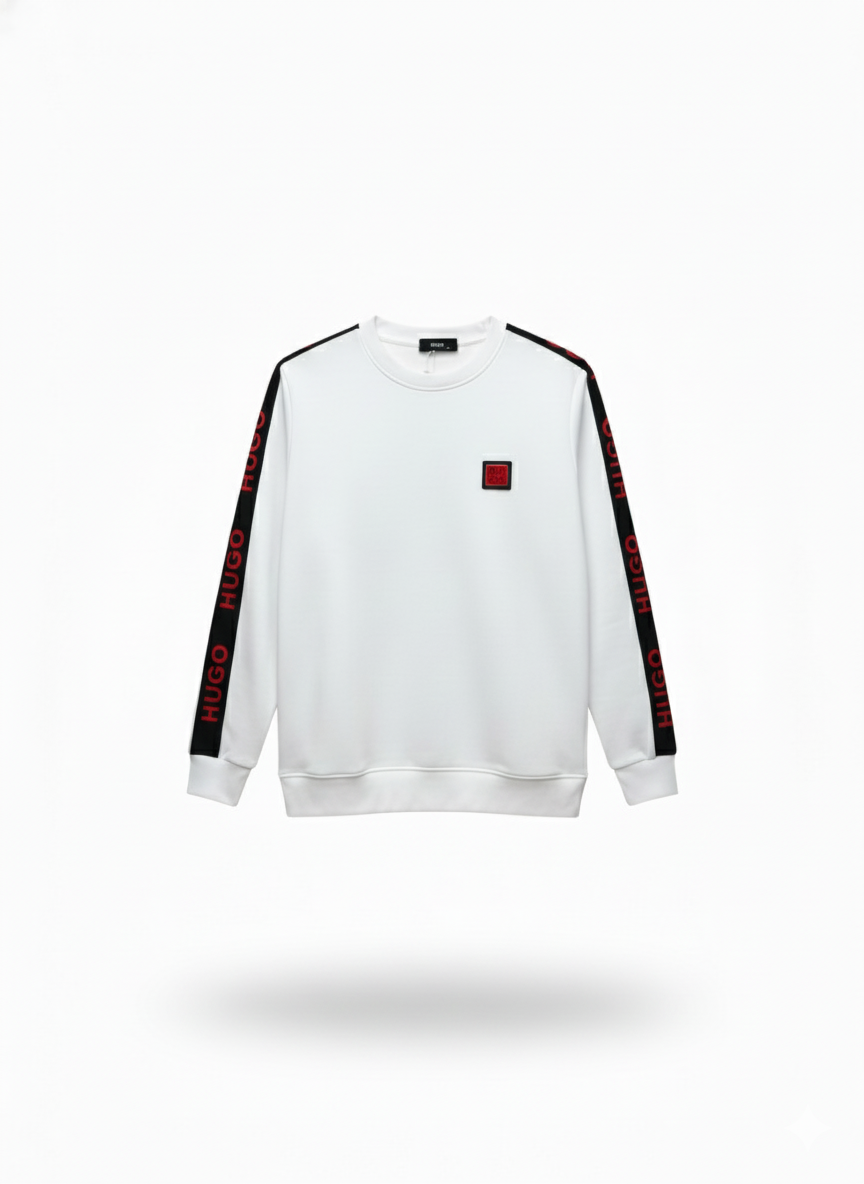 HUGO Logo Tape Crewneck Sweatshirt