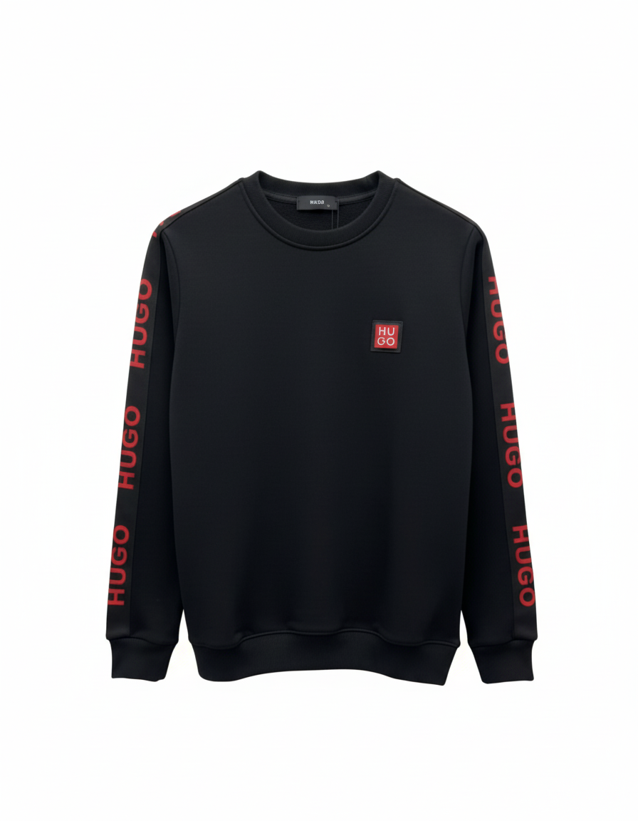 HUGO Logo Tape Crewneck Sweatshirt