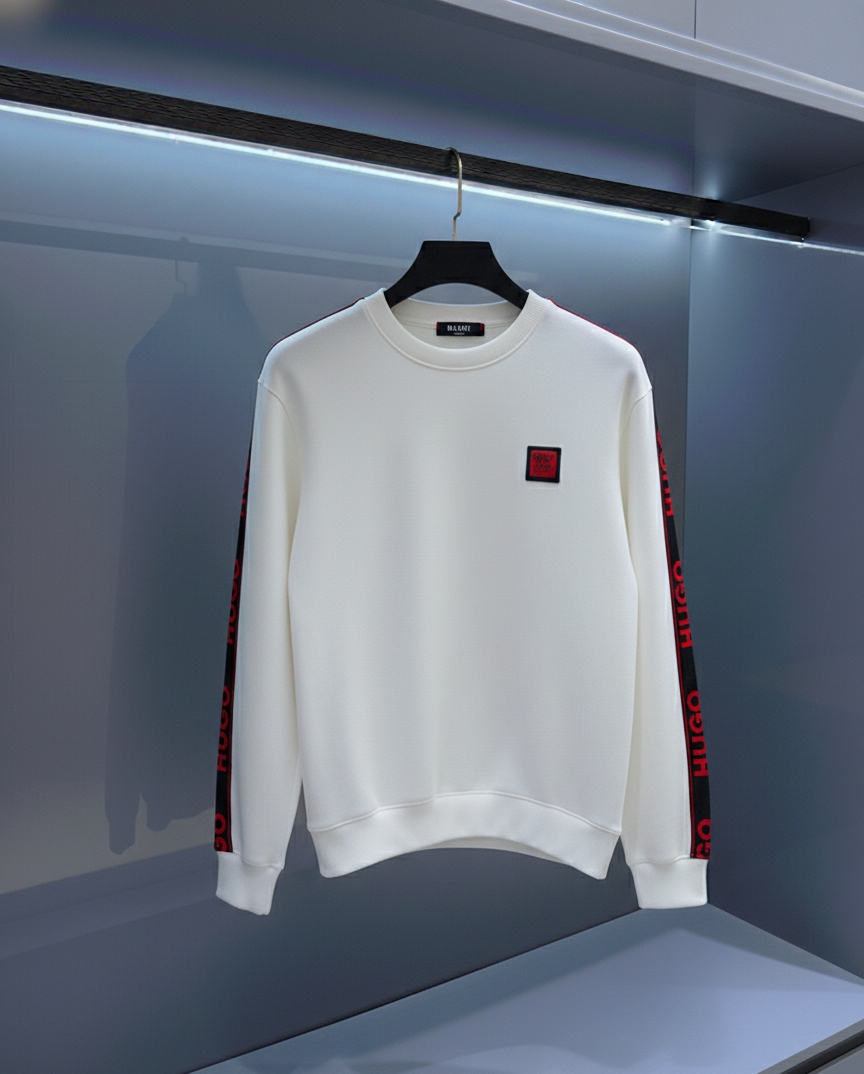 HUGO Logo Tape Crewneck Sweatshirt