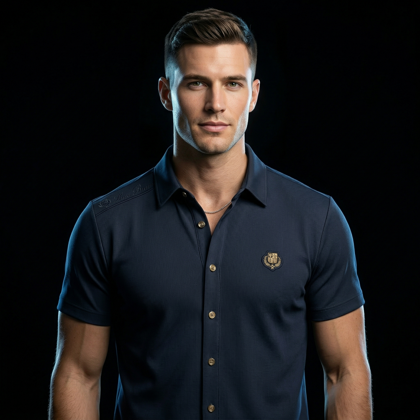 Loro piana Navy Short Sleeve Shirt – Smart Luxury Redefined