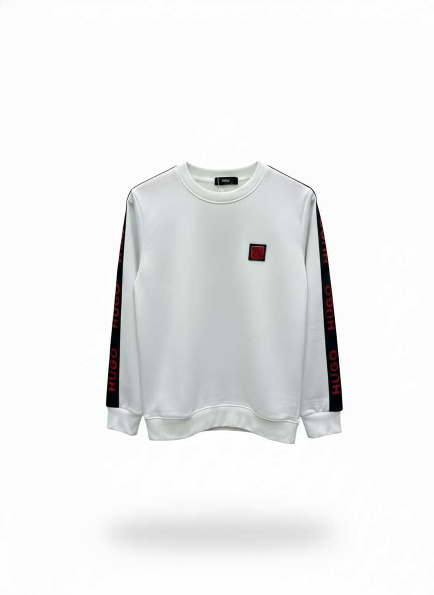 HUGO Logo Tape Crewneck Sweatshirt