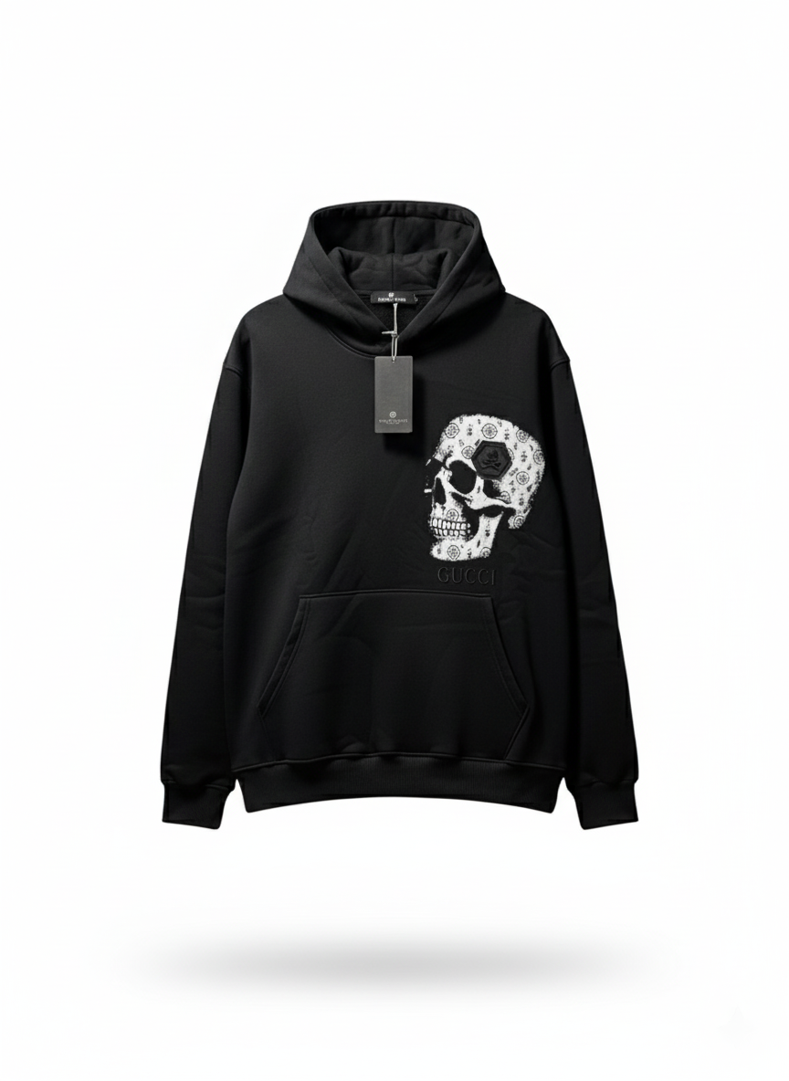 Philipp Plein Black Skull Hoodie