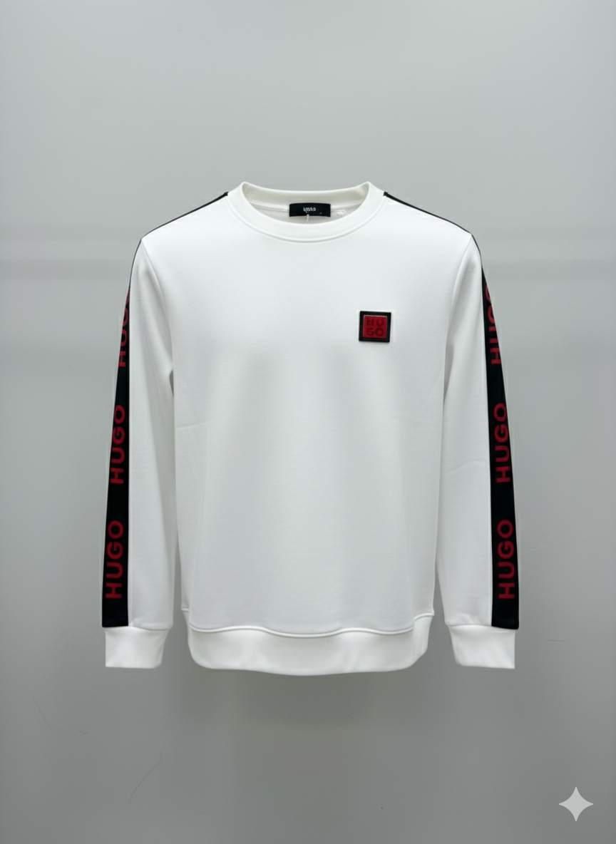 HUGO Logo Tape Crewneck Sweatshirt