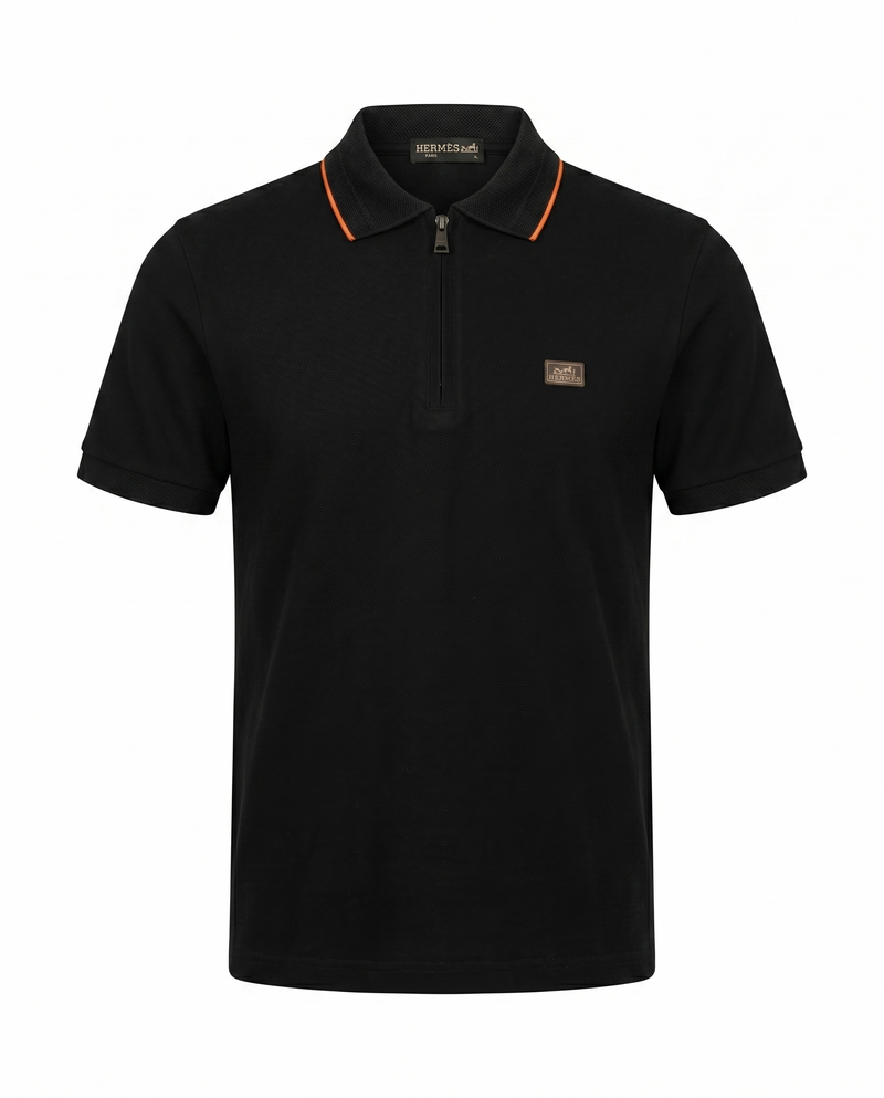 Hermes Black Zip Polo – Elevated Everyday Luxury