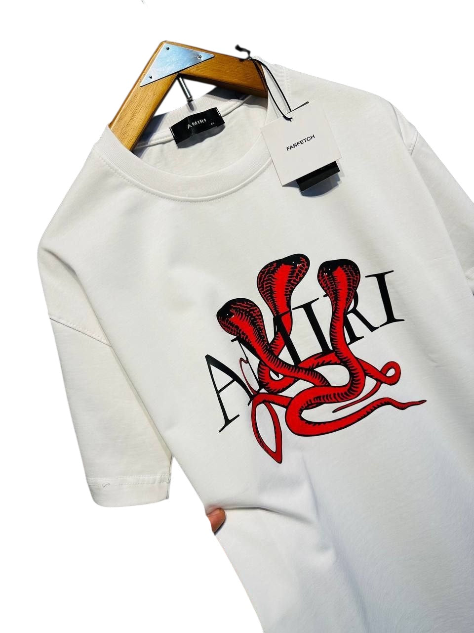 Amiri Snake Graphic Logo T-Shirt – White