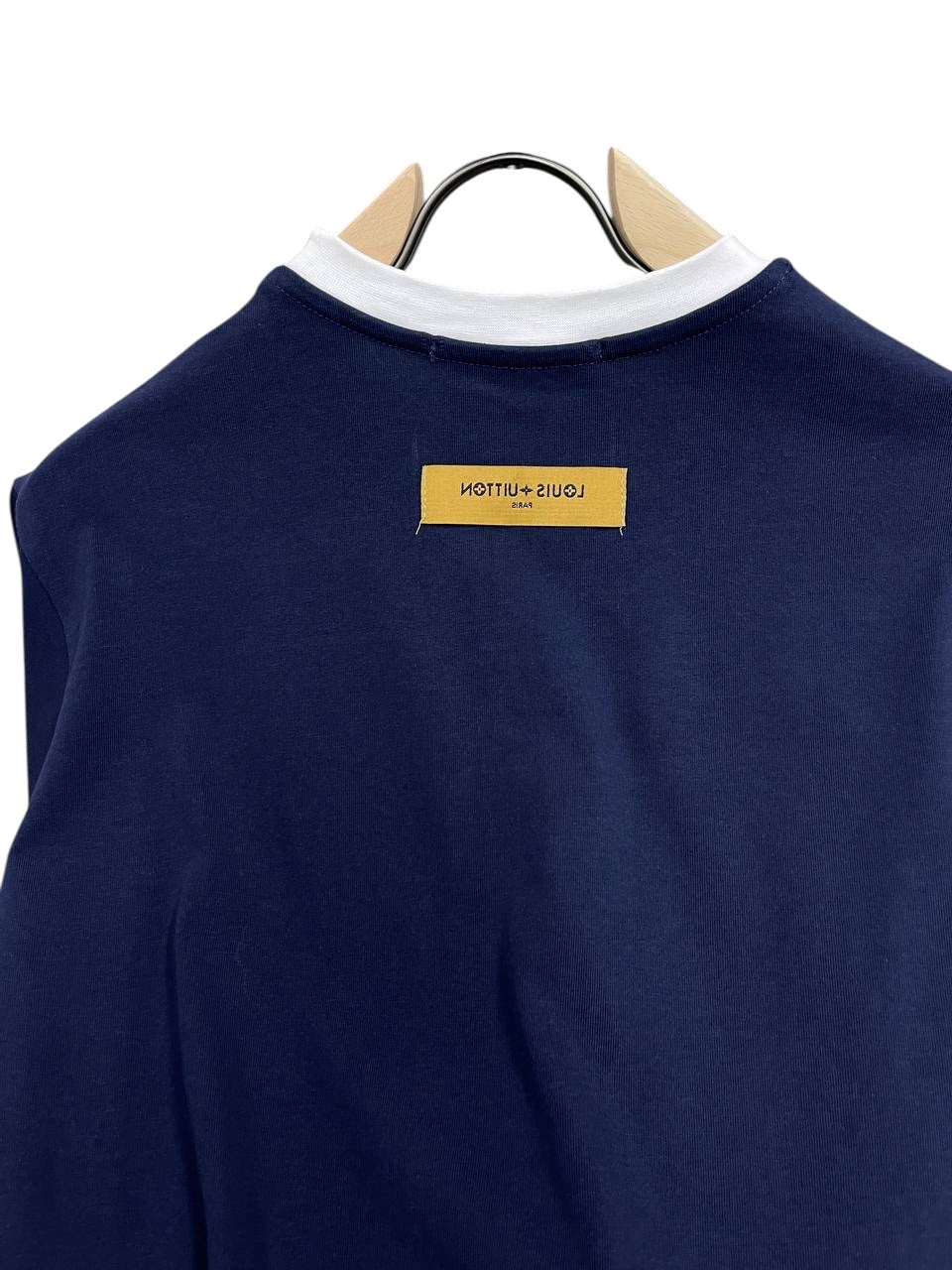 LV Floral Embroidered T-Shirt – Navy & White