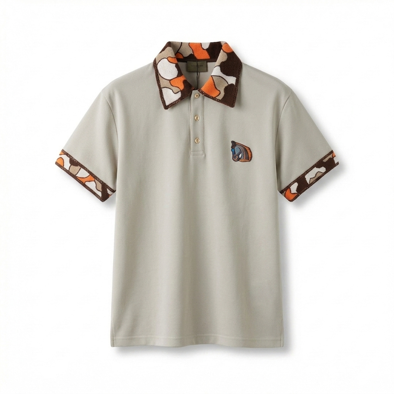 Hermes-Inspired Premium White Polo