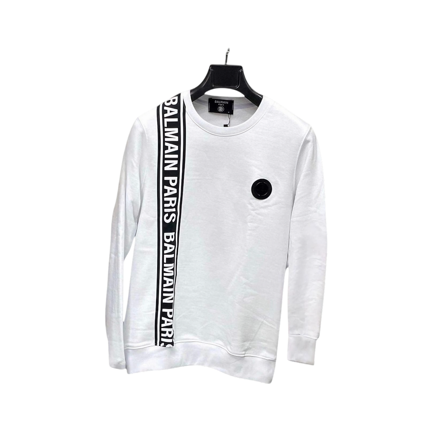 Balmain Paris White Crewneck Sweatshirt
