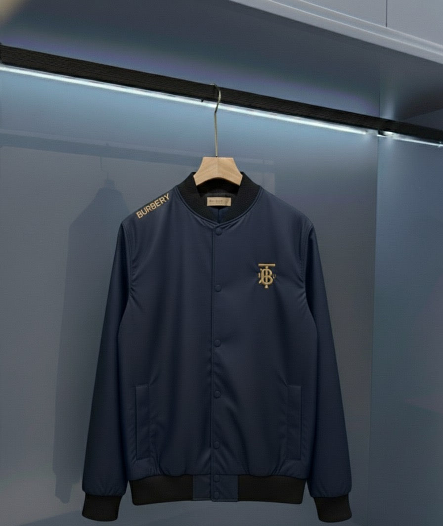 Ultra-light satin and fiber jacket navy خفيف