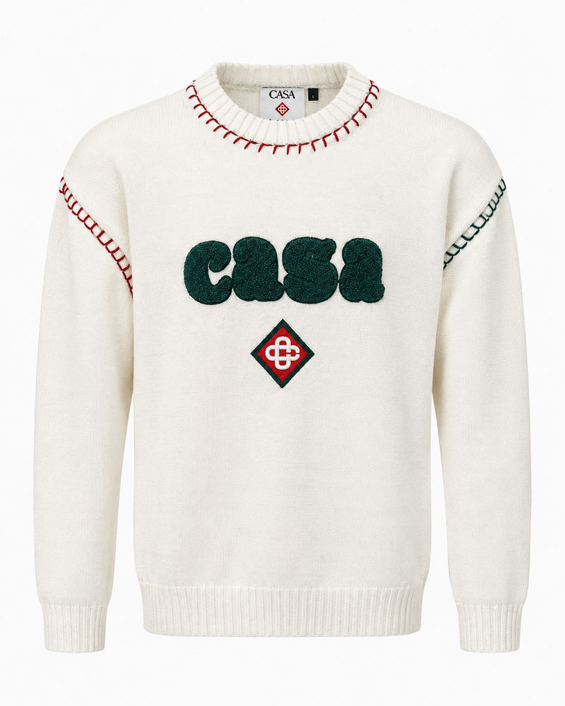 CASABLANCA Embroidered Premium Knit Sweater