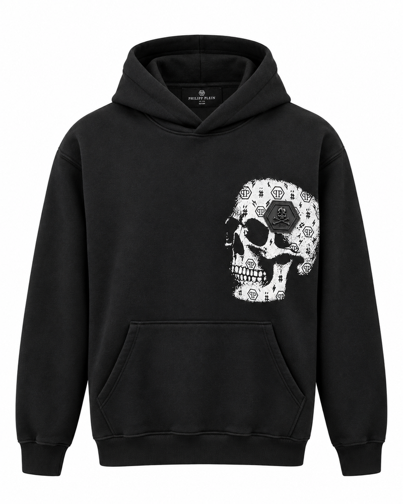 Philipp Plein Black Skull Hoodie