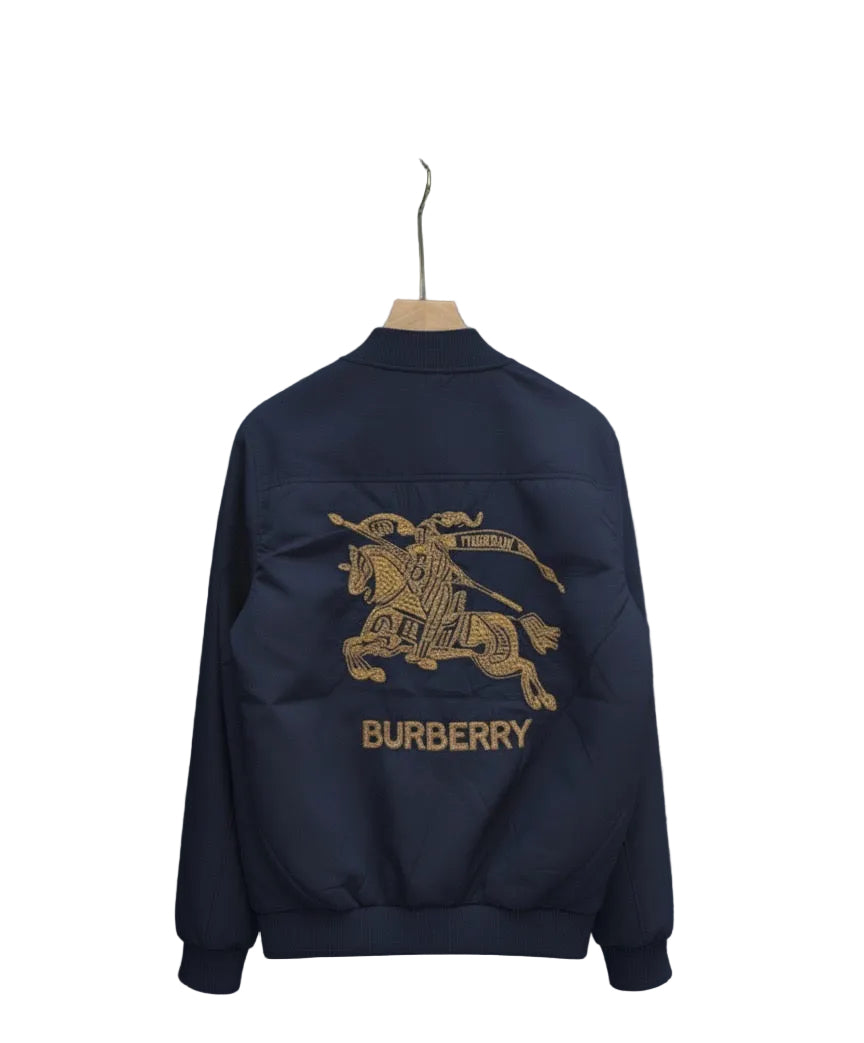 Ultra-light satin and fiber jacket navy خفيف