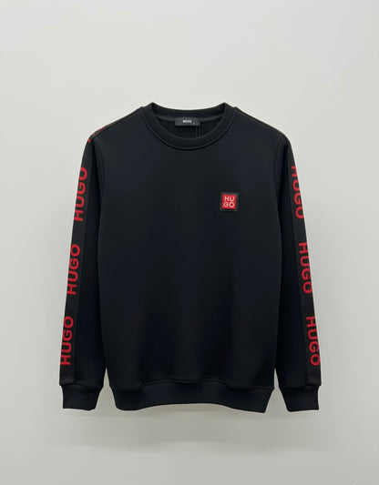 HUGO Logo Tape Crewneck Sweatshirt