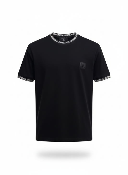 Balmain Paris Logo Trim T-Shirt – White