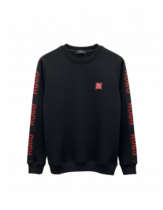 HUGO Logo Tape Crewneck Sweatshirt
