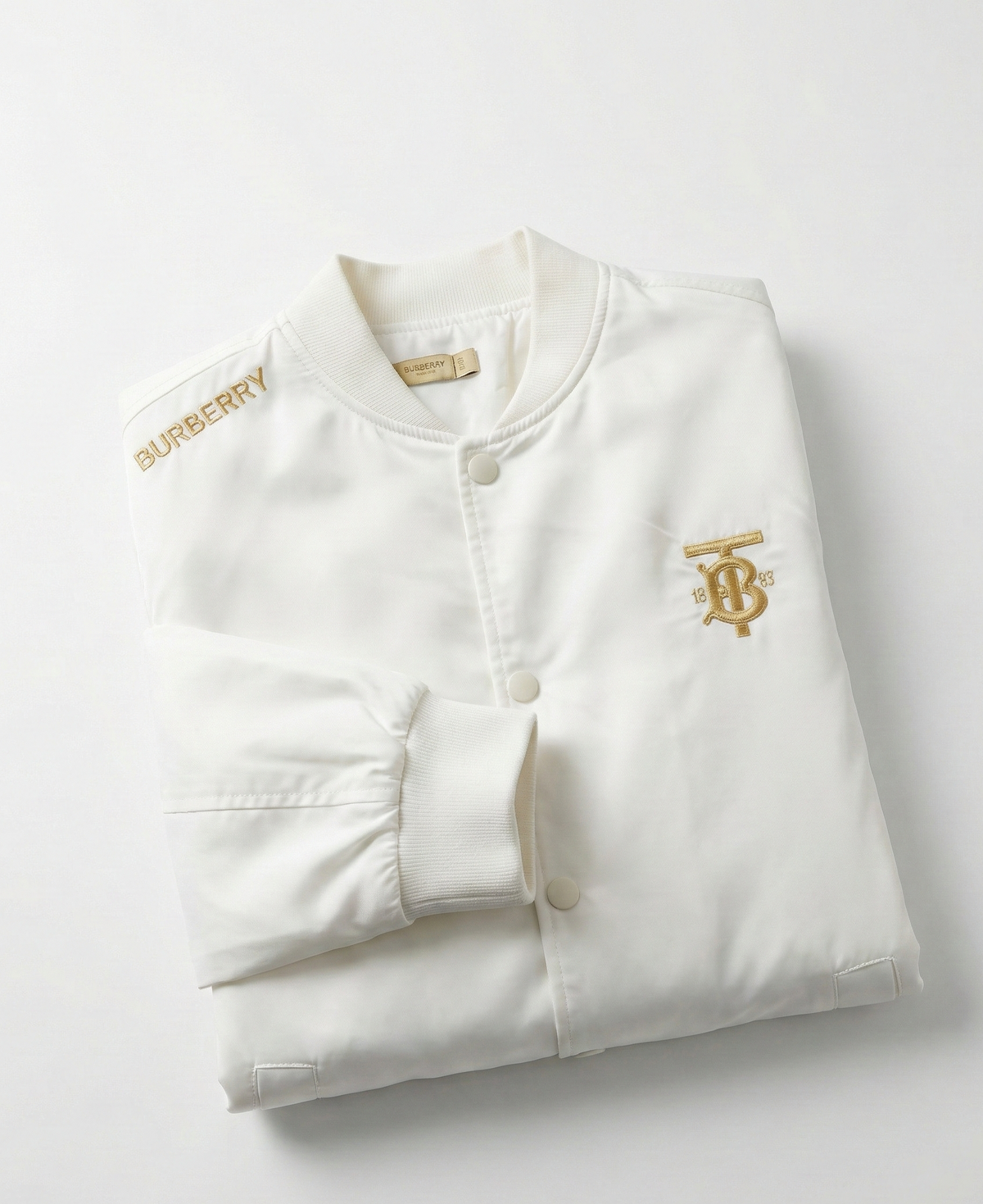 Ultra-light satin and fiber jacket white خفيف