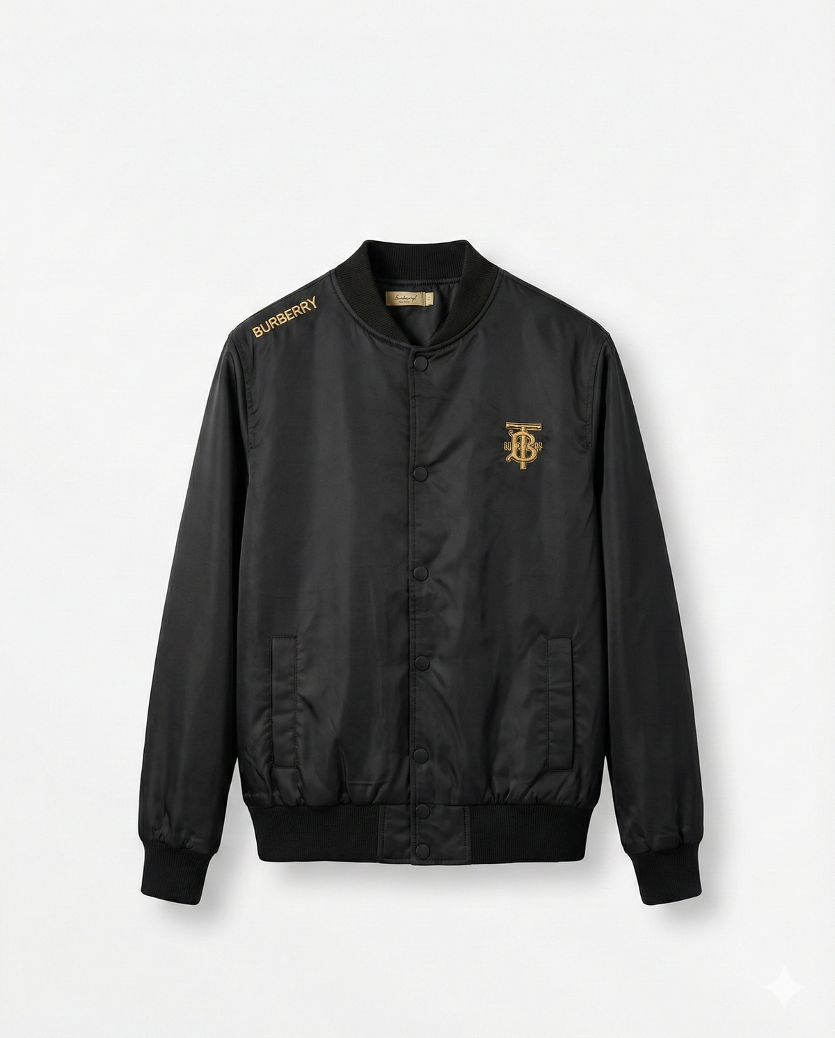 Ultra-light satin and fiber jacket Black خفيف