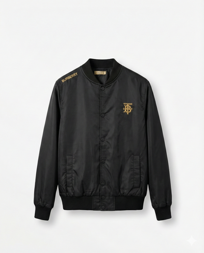 Ultra-light satin and fiber jacket Black خفيف