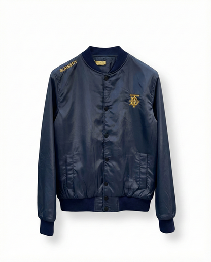 Ultra-light satin and fiber jacket navy خفيف