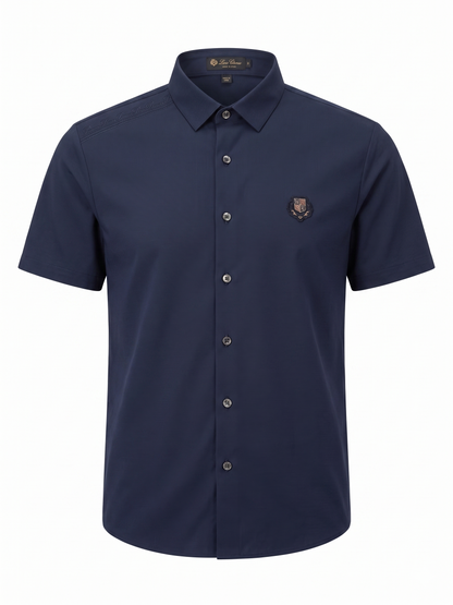 Loro piana Navy Short Sleeve Shirt – Smart Luxury Redefined