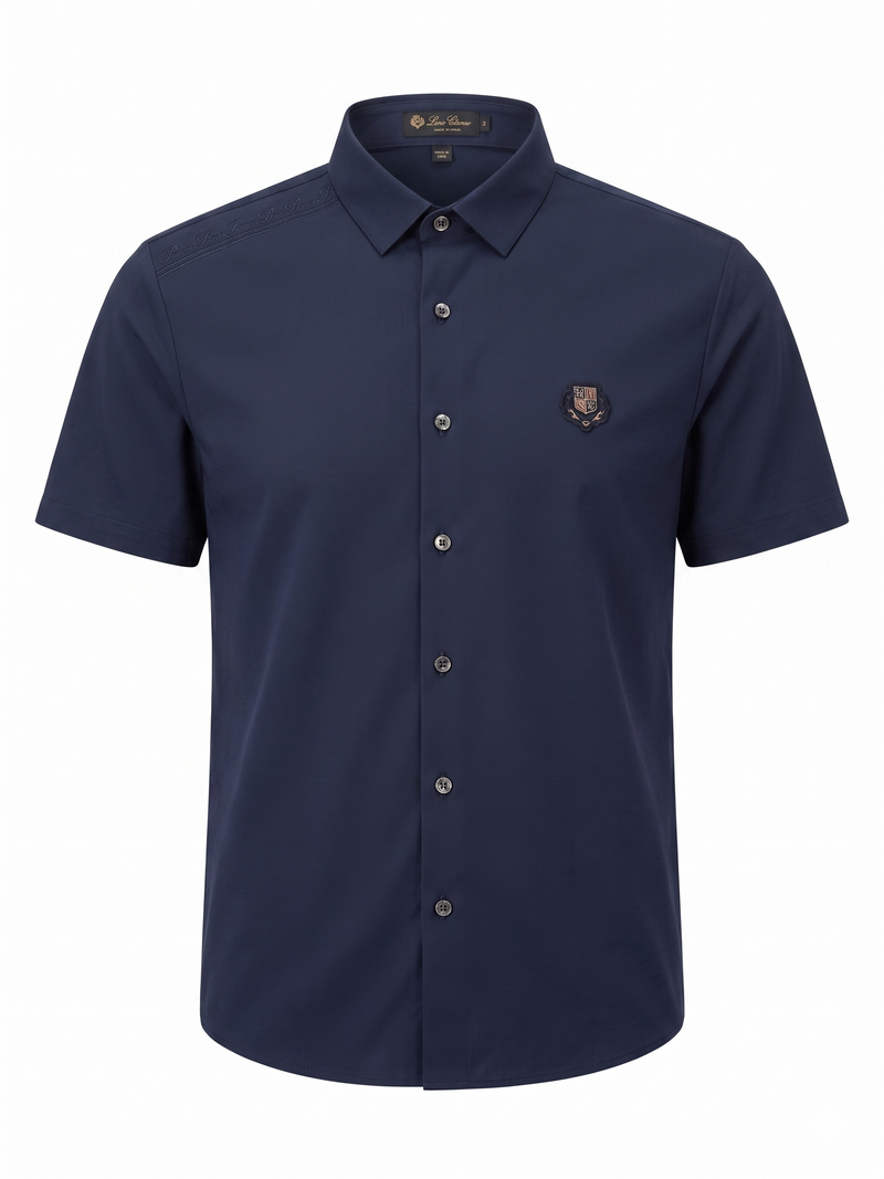 Loro piana Navy Short Sleeve Shirt – Smart Luxury Redefined imported from China 🇨🇳