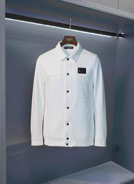 Dolce & Gabbana Off-White Button-Up Jacket