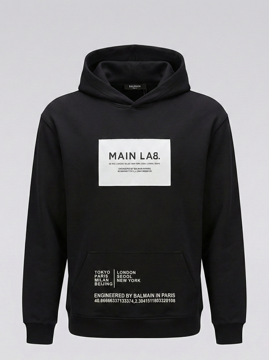 BALMAIN HOODIE “BLACK