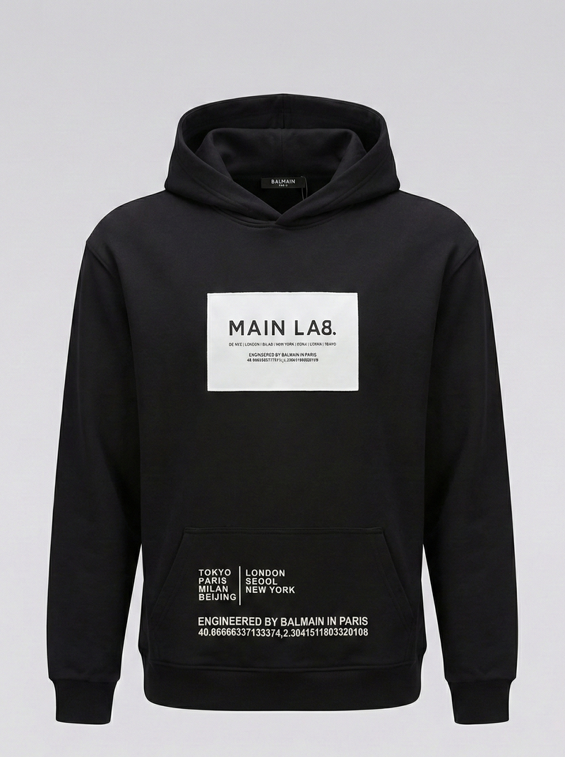 BALMAIN HOODIE “BLACK