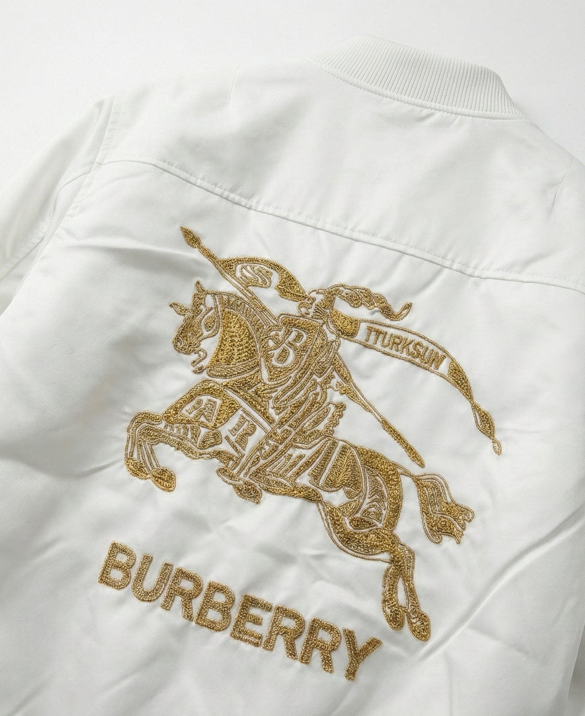 Ultra-light satin and fiber jacket white خفيف