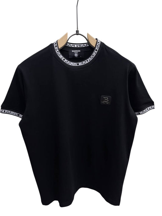 Balmain Paris Logo Trim T-Shirt – White