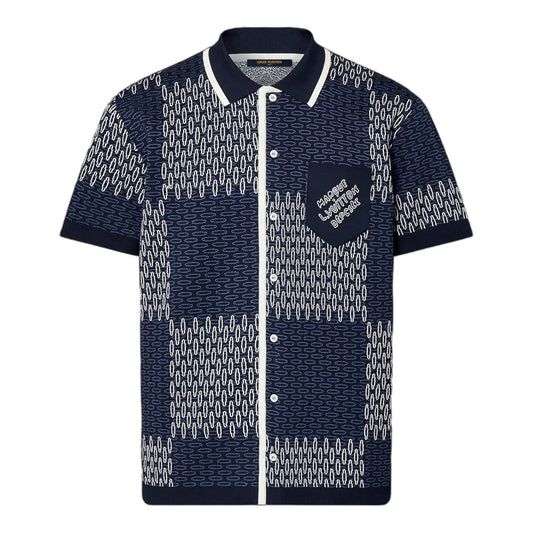 Louis Vuitton Knit Polo Shirt – Navy Blue