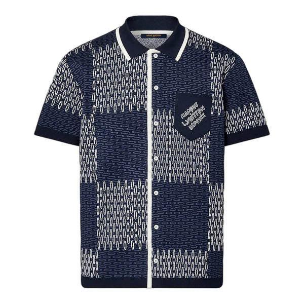 Louis Vuitton Knit Polo Shirt – Navy Blue