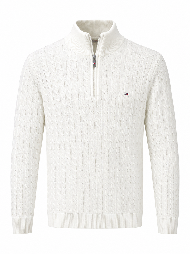 Tommy Hilfiger Cable-Knit Half-Zip Sweater